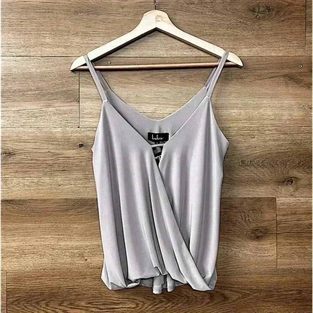 Lulus Front Split Cami With V Back Nwt Size Small - image 1